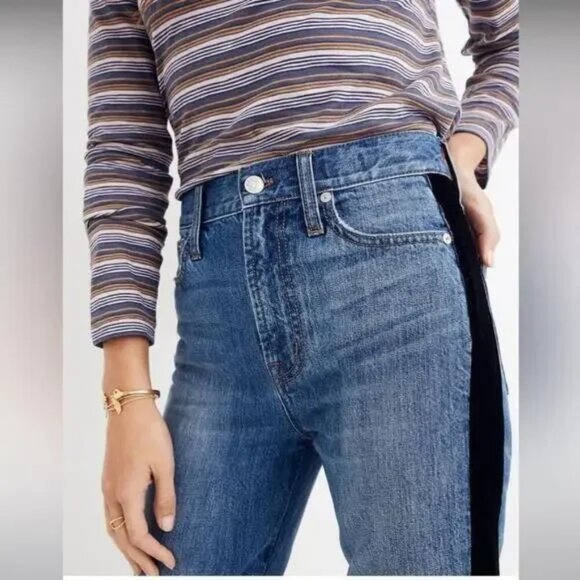 Madewell The Perfect Vintage Jean: Velvet Tux Stripe Edition 25 - Picture 5 of 7